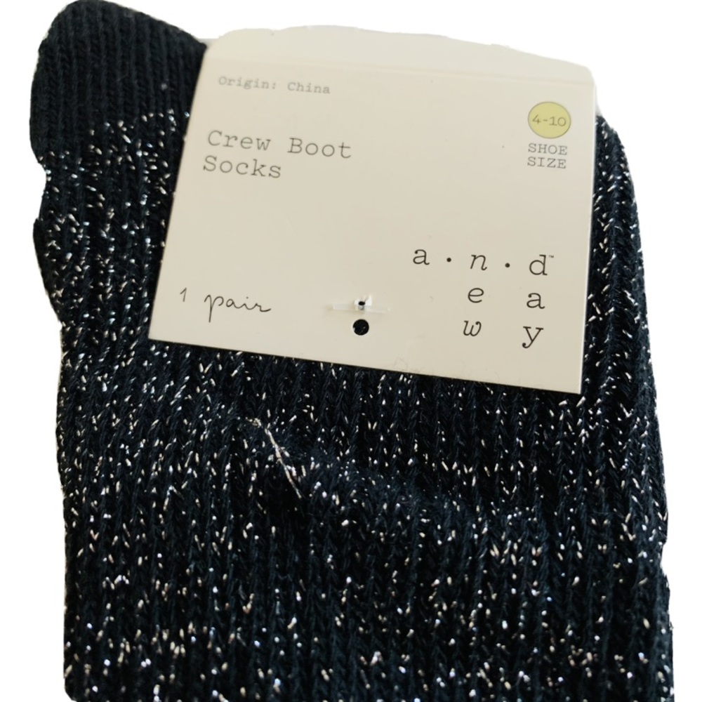 Woman Crew Boot Socks Size 4-10